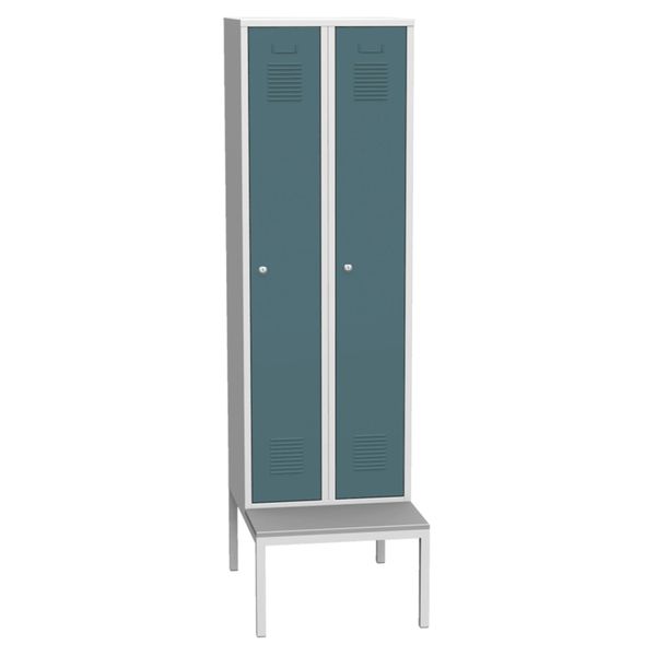 Omklædningsskab Unicabin 2 rum med bænk