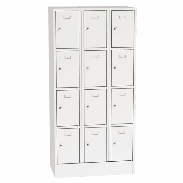 Personaleboks UniBox 3x4 rum. Lysegrå