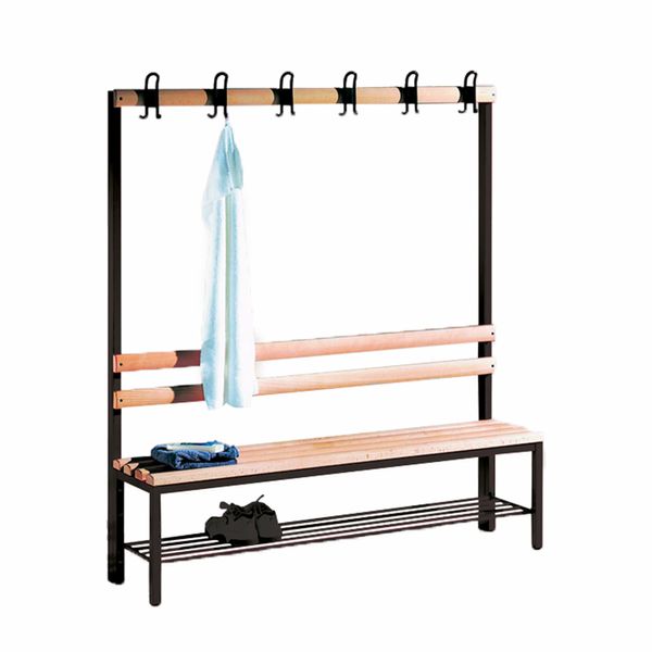 Enkelt bænk m/knagerække