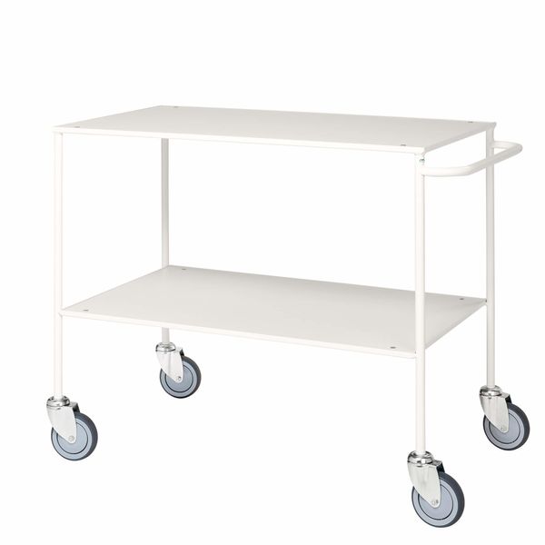 Bordvogn 2 hylder 58x100x85, hvid/hvid