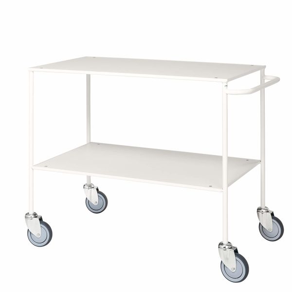 Bordvogn 2 hylder 58x100x85, hvid/hvid