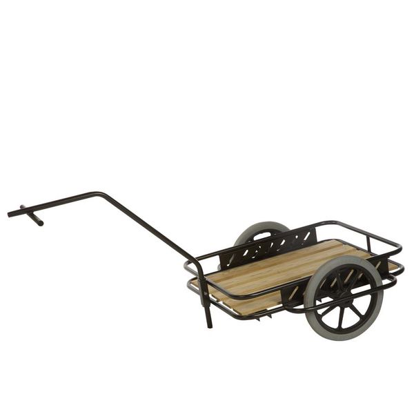 Lagertrækvogn med træbund