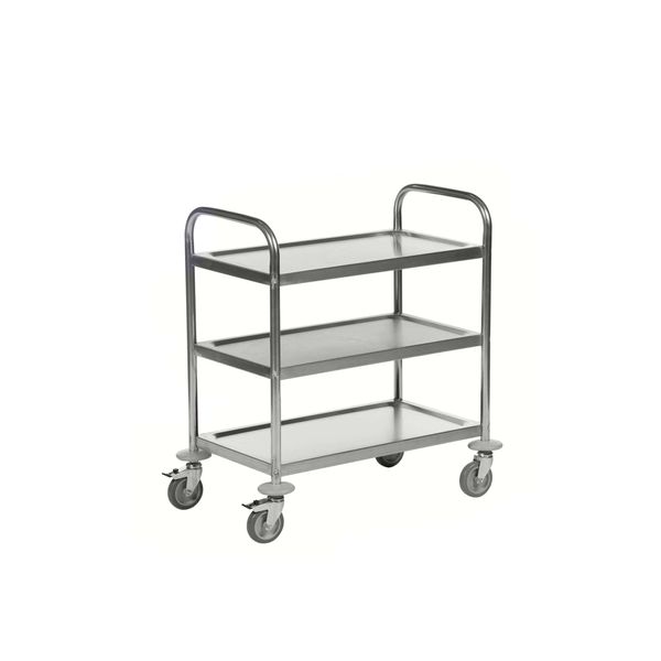 Rullebord 3 hylder, Rustfri