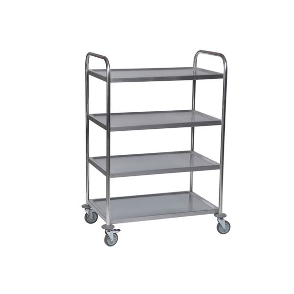 Rullebord 4 hylder. Rustfri