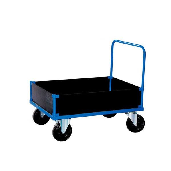 Ladvogn BlueSteel 4 lave sider 70x100 cm