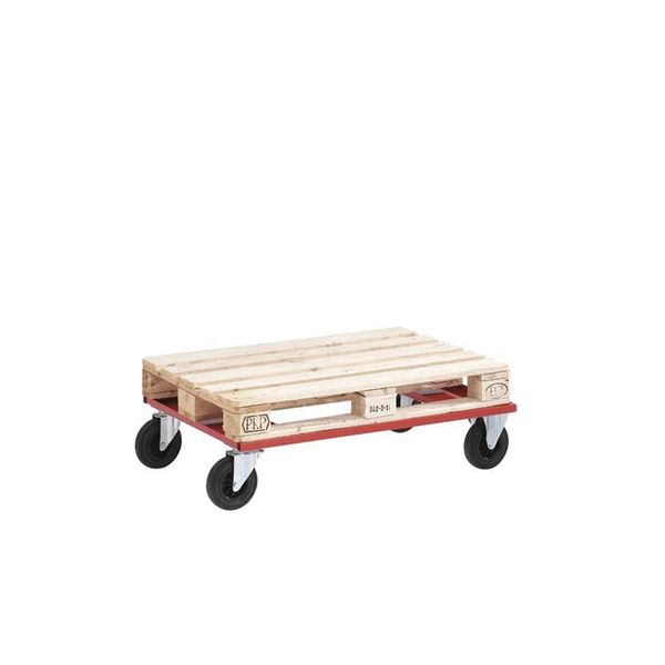 Pallevogn, lav - max løft: 800 kg, rød