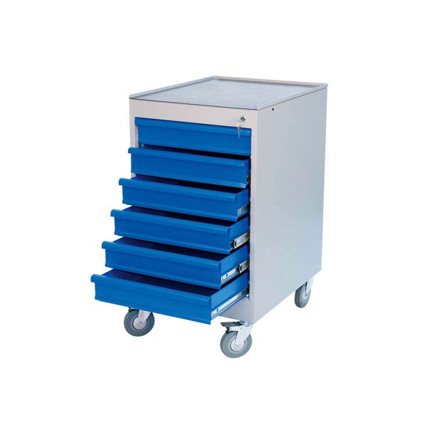 Skuffesektion med 6 skuffer