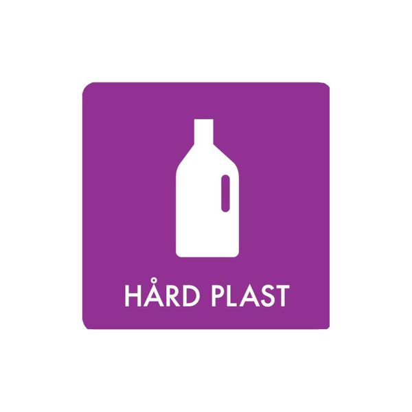 Pictogram udendørs 'HÅRD PLAST'