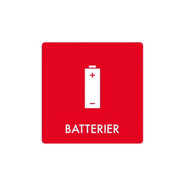 Pictogram udendørs 'BATTERIER'