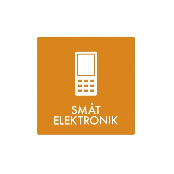 Pictogram udendørs 'SMÅT ELEKTRONIK'