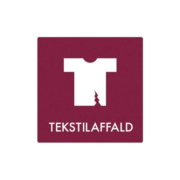 Pictogram udendørs 'TEKSTILAFFALD'