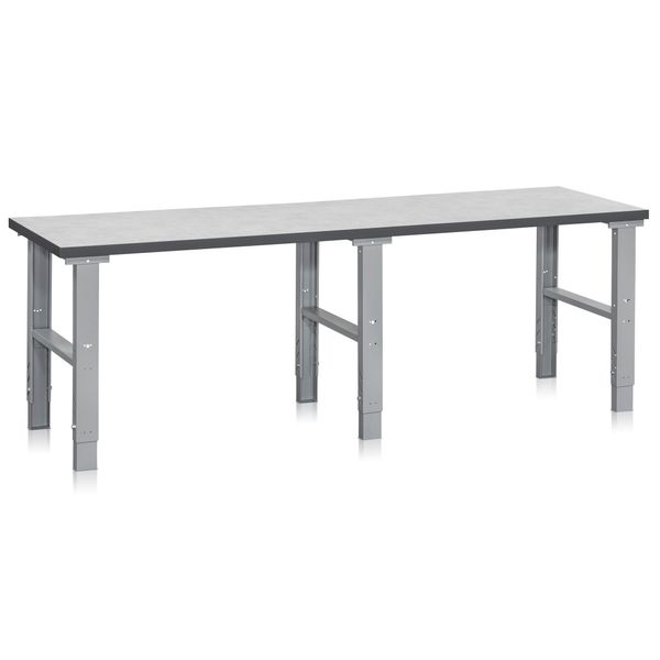 Arbejdsbord 80x250 cm justerbar 70-97 cm