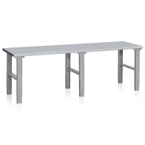 Arbejdsbord 80x250 cm justerbar 70-97 cm