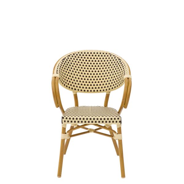 Cafe stol Ducale 5, cremefarvet og Beige