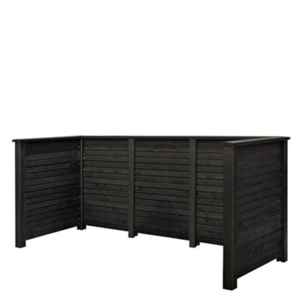 Plane renovationsskjul Plank Profil - Trykimprægneret - Sort