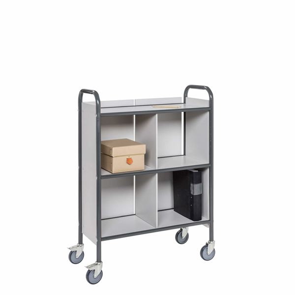 Kontorvogn lux 34,5x78x111,5h mørkegrå