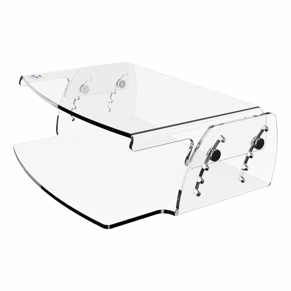 Monitor stand højdejuserbar, klar akryl
