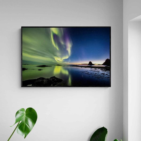 Akustik billede Autumn Auroras 80x53 cm