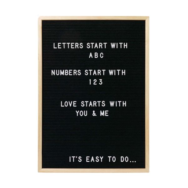 Bogstavstavle 50x70 cm, natur