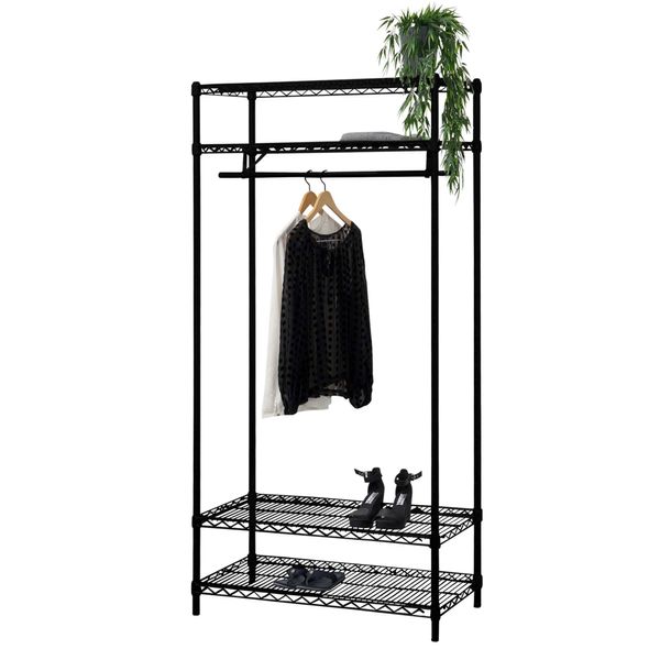 Trådreol Wirefix 45x91x200h, sort