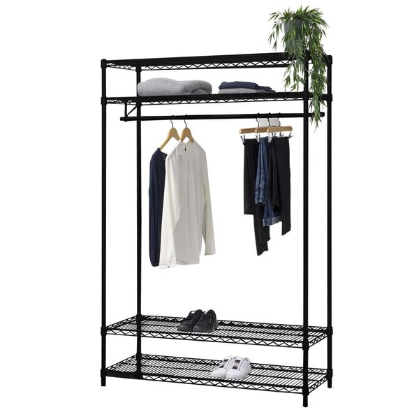 Trådreol wirefix 46x122x200h, sort