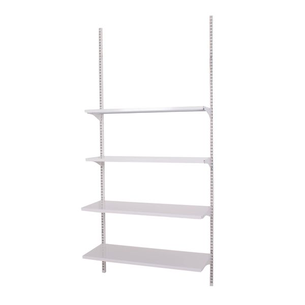 Vægfag CP25, 1 fag m. 4 stålhylder