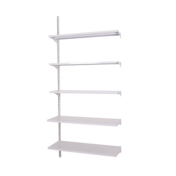 Vægfag CP25, følgefag  m. 5 stålhylder