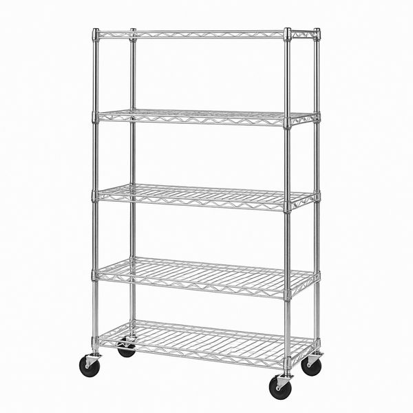 Trådreol Wirefix 46x91x190 h, m. hjul 