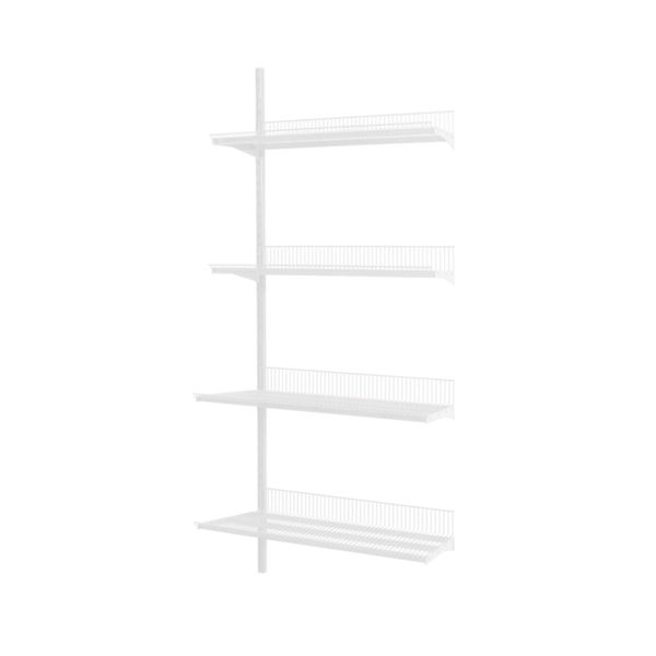 Vægfag CP25, 1 følgefag m. 4 trådhylder