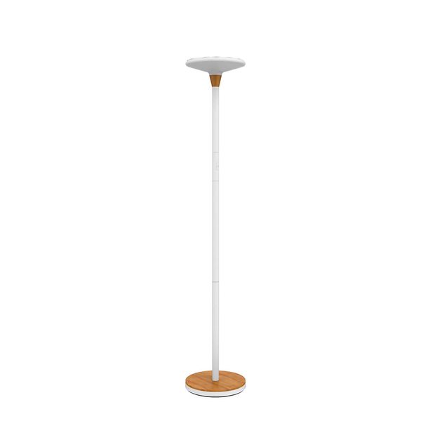 Gulvlampe Baly Bamboo LED, hvid
