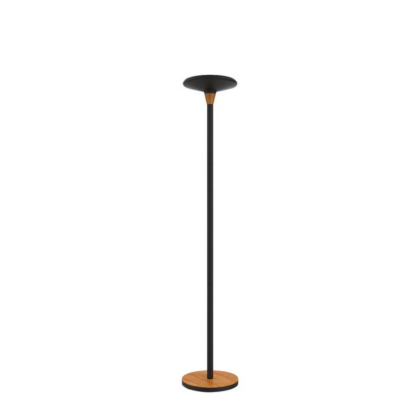 Gulvlampe Baly Bamboo LED, sort