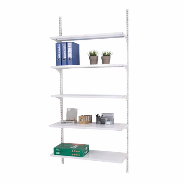 Vægfag CP25, 1 fag m. 5 stålhylder