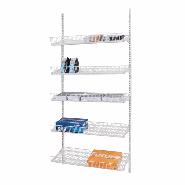 Vægfag CP25, 1 fag m. 5  trådhylder