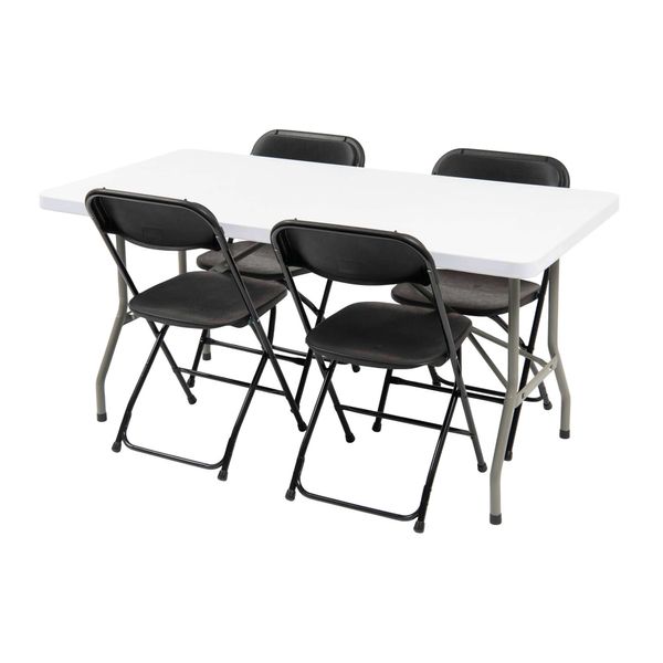 Klapbord med 4 Samson stole