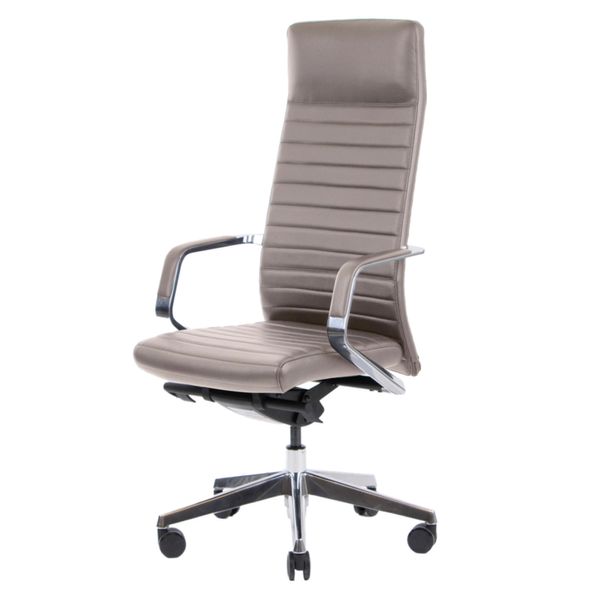 Kontorstol Excellence læder grå/taupe