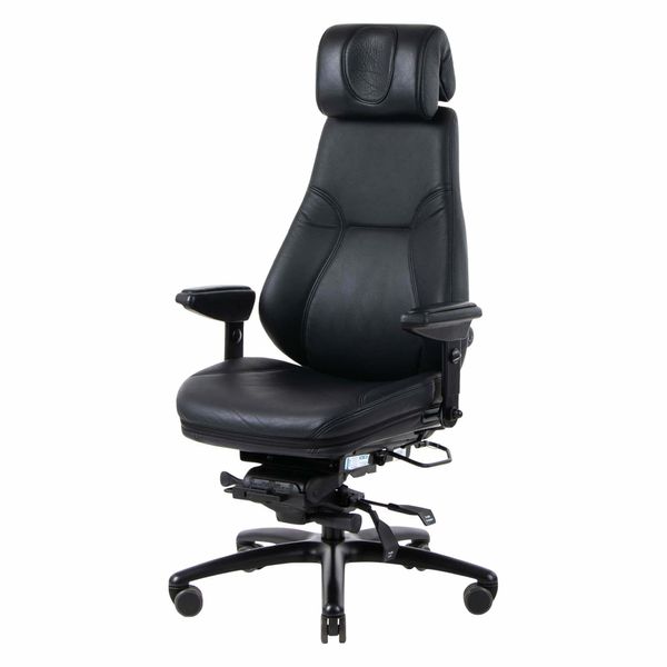 24 timers kontorstol Be-Ge 852, læder