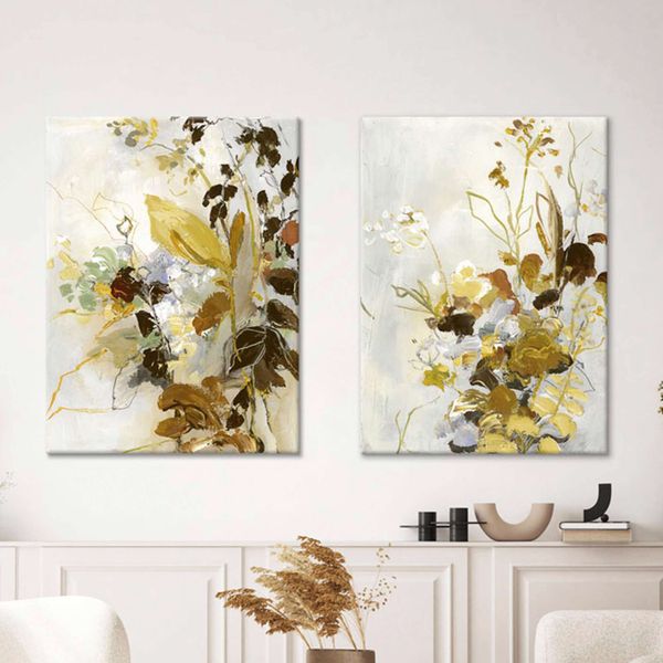 Malerier Flock of Flowers, sæt af 2 stk. 60x80 cm