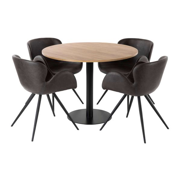 Møbelsæt Van doren bord Ø100 cm, m. 4 stole