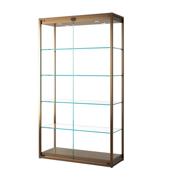 Glasmontre Tmetal 95 cm, 4 hylder og spot