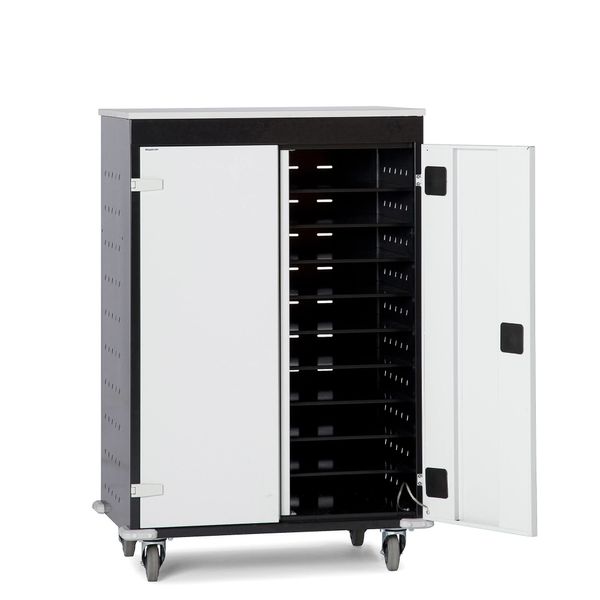 PC-vogn 20 rum med opladning, sort/grå