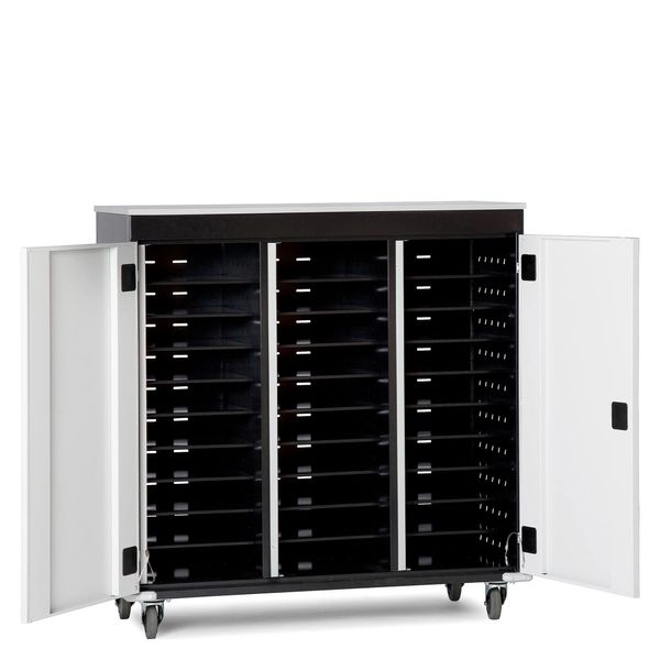 PC-vogn 30 rum med opladning, sort/grå