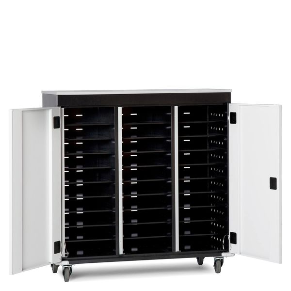 PC-vogn 30 rum med opladning, sort/grå