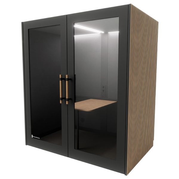 Mødeboks PhoneAlone, egetræslameller