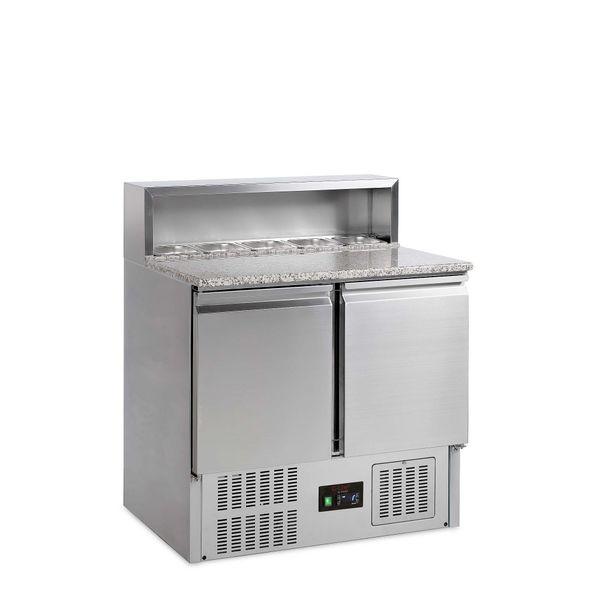 Pizzabord Tefcold G-Line GP92 m Granitbordplade og Kølebrønd