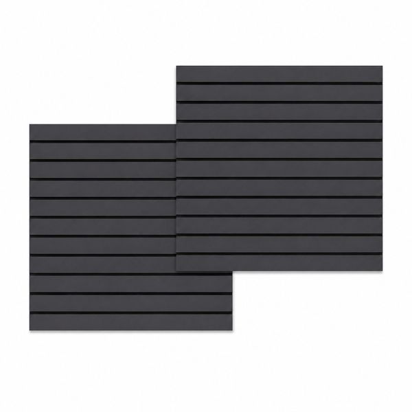 Rillepanel Basic+ 120x120, antracit,2pak