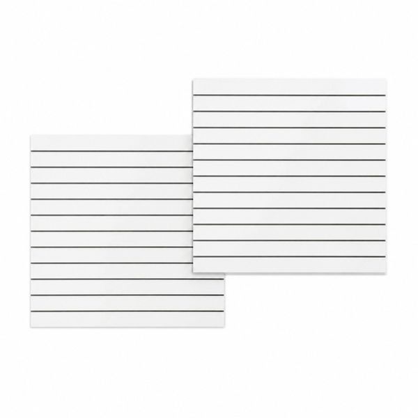 Rillepanel Basic+ 120x120, Hvid, 2pak