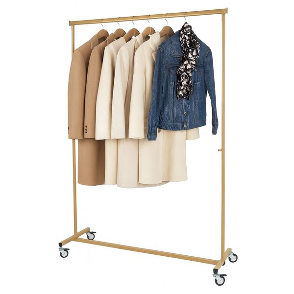 Tøjstativ 600 m. klap sammen funktion, guld