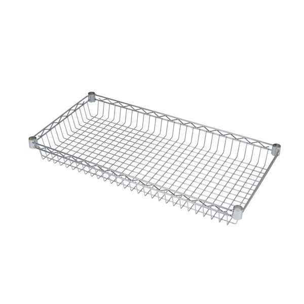 Trådhylde kurv Wirefix 46x91 cm, blank 