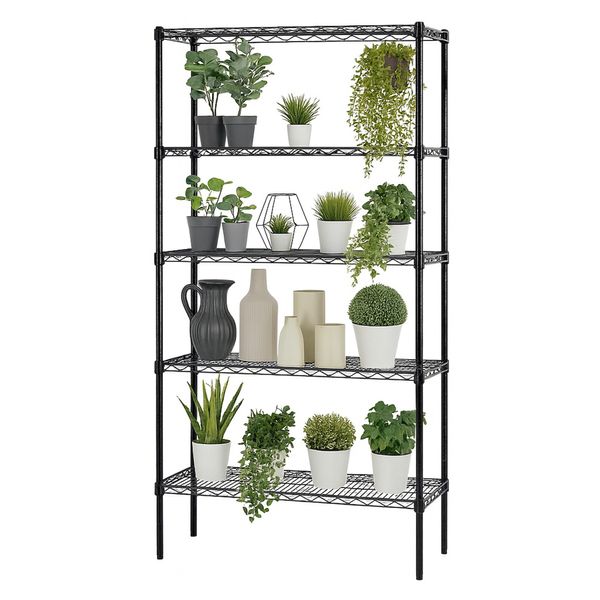 Trådreol Wirefix 46x91x200h, sort