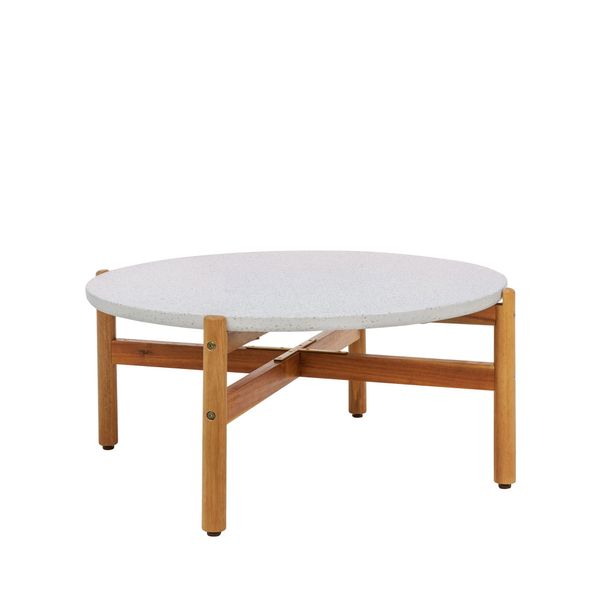 Udendørs sofabord Terracina Ø84 cm, hvid